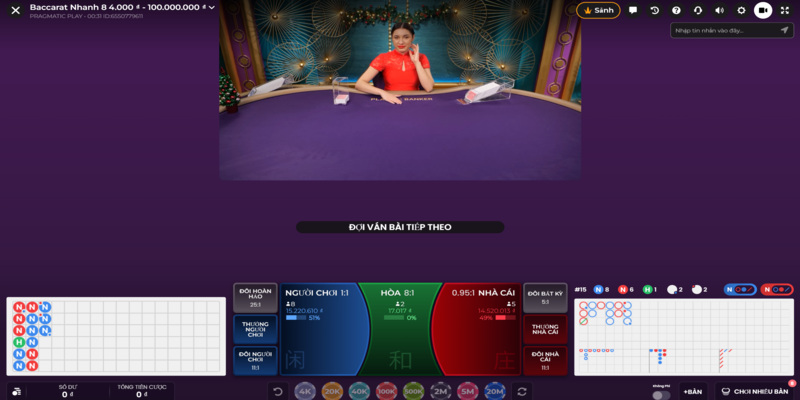 Trò chơi dự đoán điểm bài giữa Player và Banker